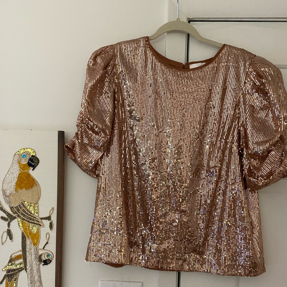 Entro gold sequined blouse